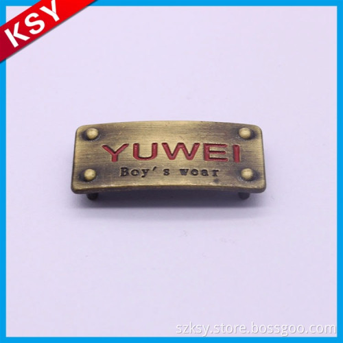 Hot Sale High Quality Engraving Metal Label Brass Logo Plate Handbag Engravable Tag